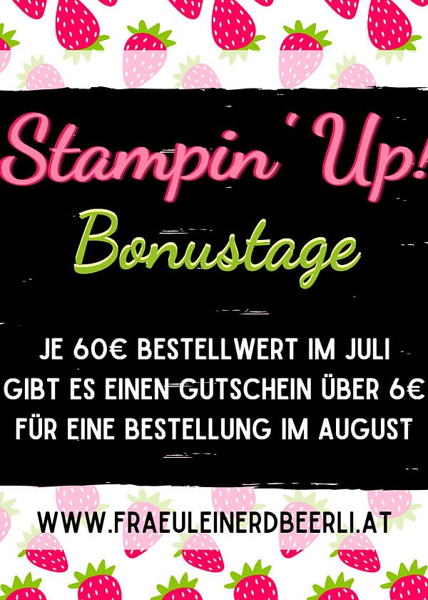 Bonustage bei Stampin‘ Up! – Gutscheine sammeln!