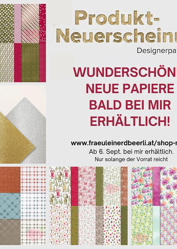 Entdecke den Glanz und Glamour: Neue Papiere von Stampin‘ Up!